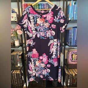 Joules Navy Floral Easy Summertime Dress